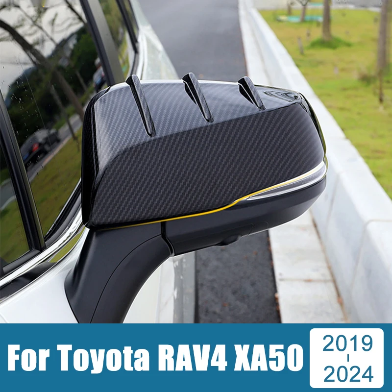 

For Toyota RAV4 XA50 2019 2020 2021 2022 2023 2024 RAV 4 Hybrid Car Rearview Mirror Side Molding Cover Shell Trim Accessories