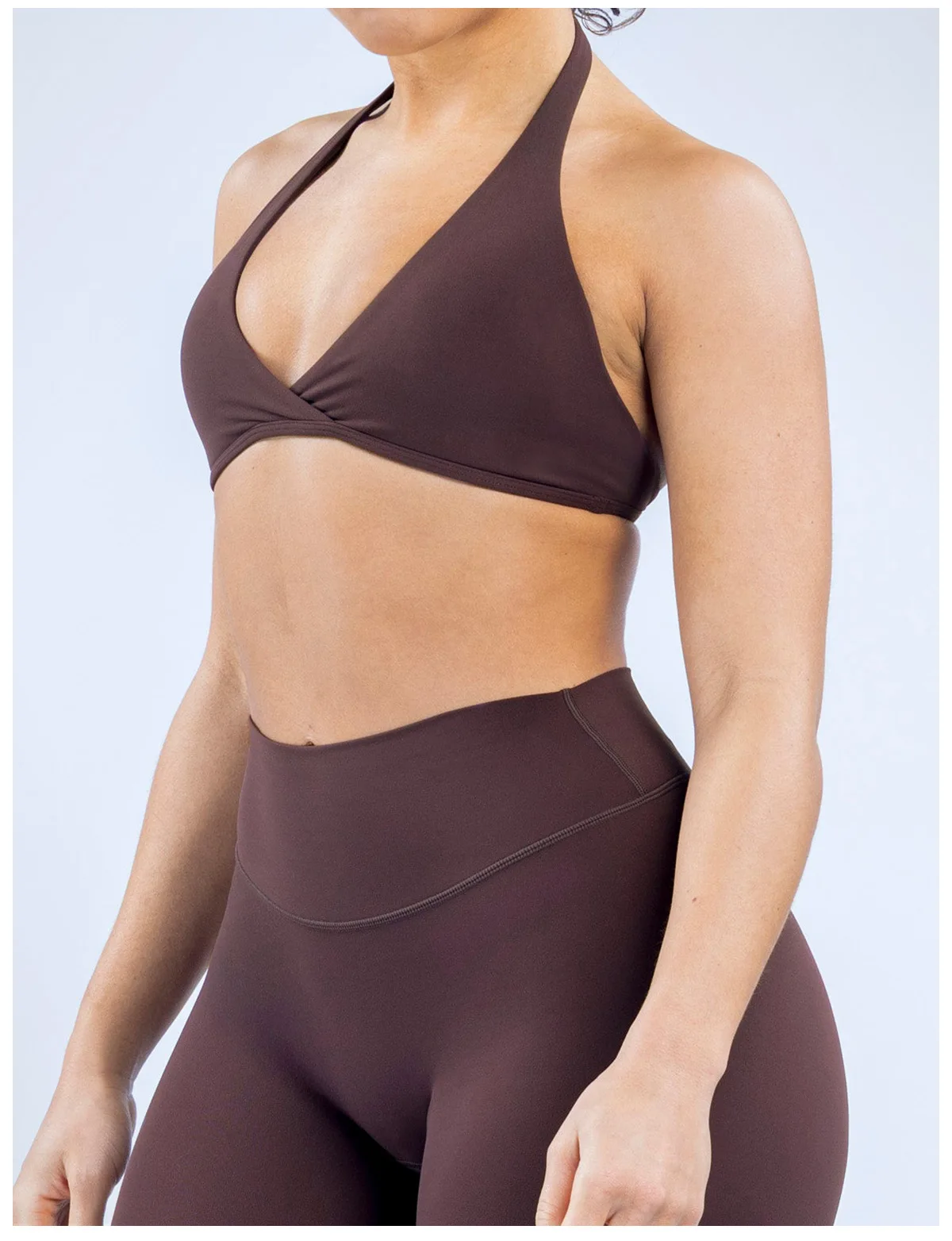 Pericic Origin Halter-BH für Damen, rückenfreier Sport-BH, Crossover-Front, weiches, elastisches Fitness-Top, Pilates, Gym, Laufen, Yoga, Unterwäsche – Detail 7