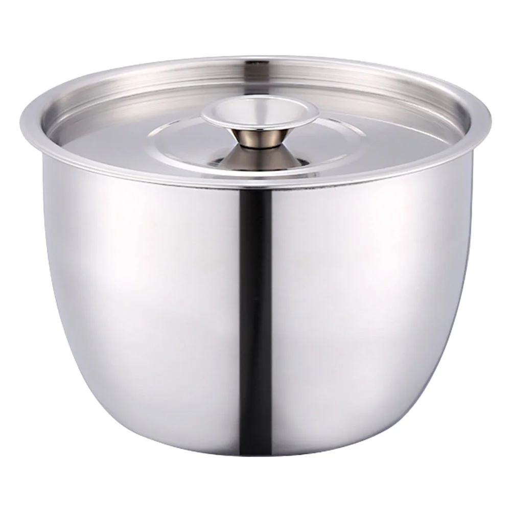 

Cream Basin Egg Mixing Holder Stainless Steel Bowl Salad Baking Dish with Lid Metal Noodles Practical