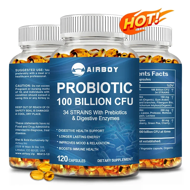 

Probiotics 100 Billion CFU - Balance Intestinal Flora, Natural Digestion, Constipation and Bowel Relief, Gut Health