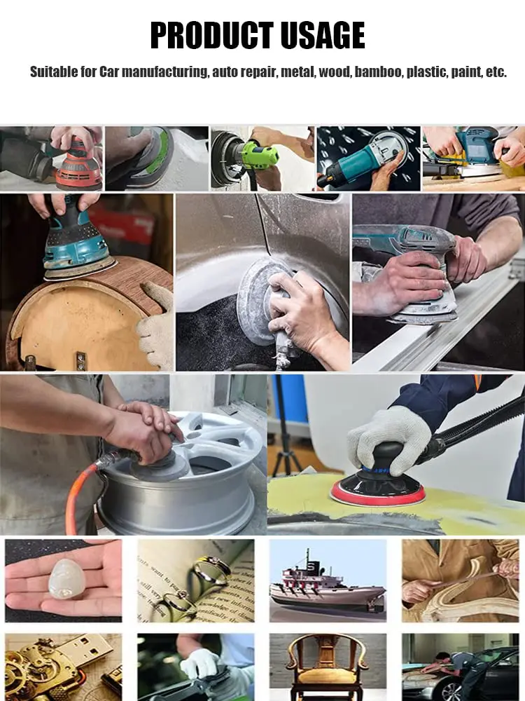 Kit de papel de lija de bucle de gancho impermeable, 65 piezas, 3 pulgadas, 75MM, grano 80-10000, con almohadilla de respaldo M10, almohadilla de interfaz para amoladora de taladro