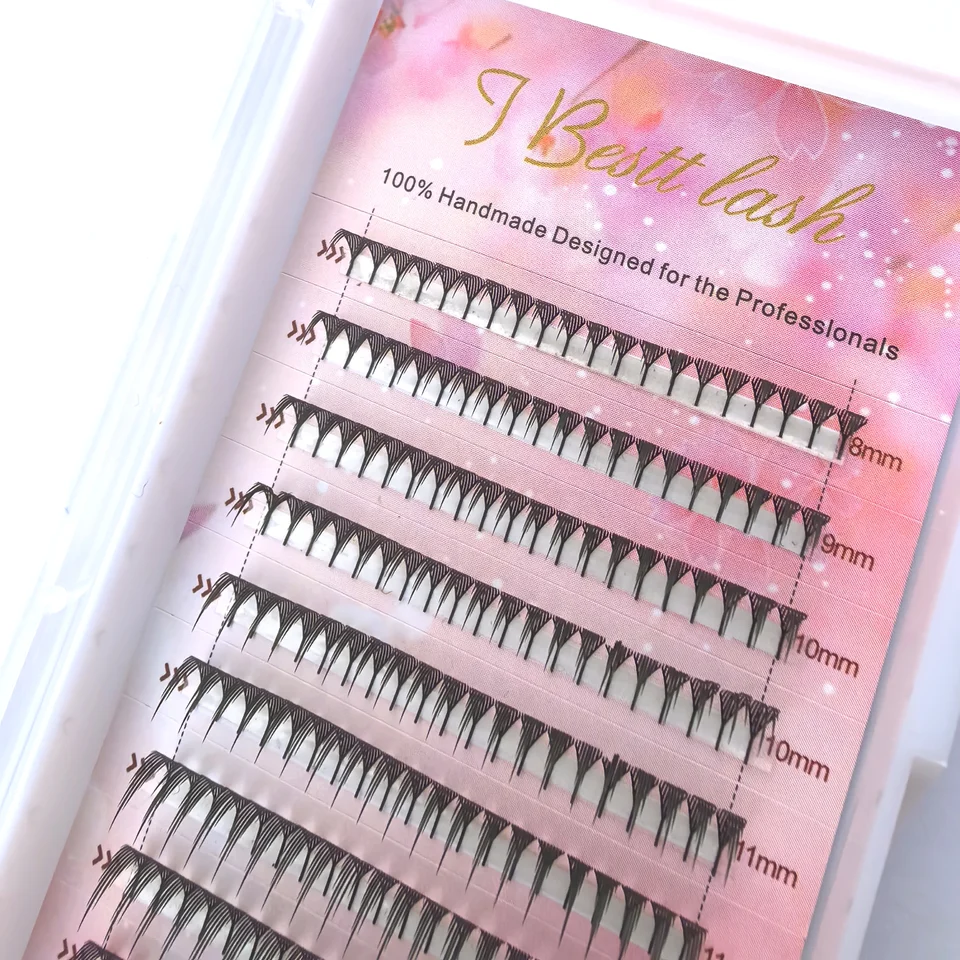 Tbestt Cachemira Anime Spire Extensión de Pestañas Forma de Pluma Cachemira Abanicos Premade Pestañas Postizas Individuales Extensiones 2