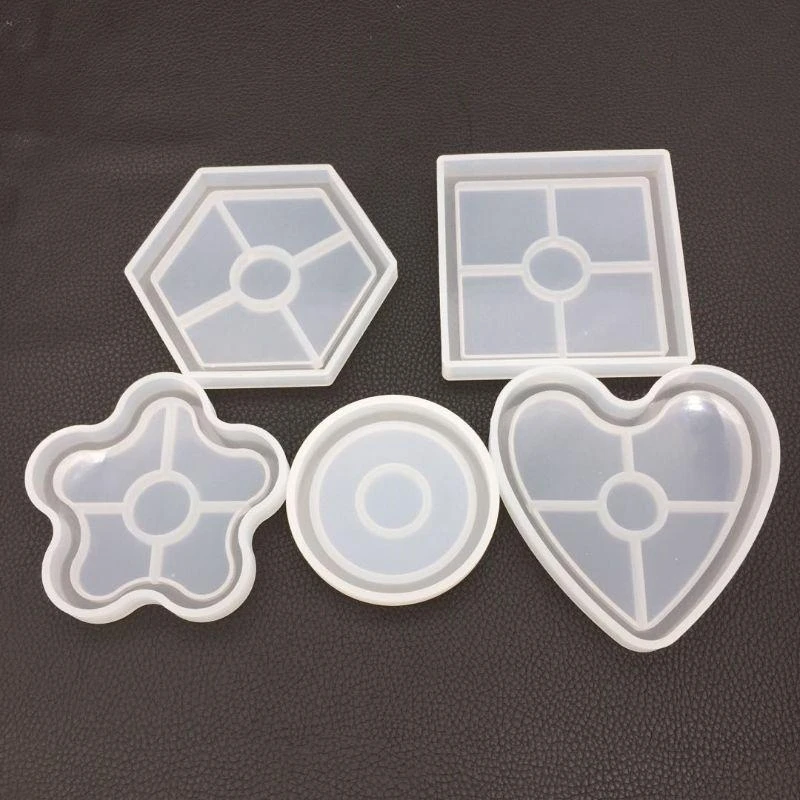 Practical Silicone Mold Geometric Square Decor Cup Pad Resin Molds