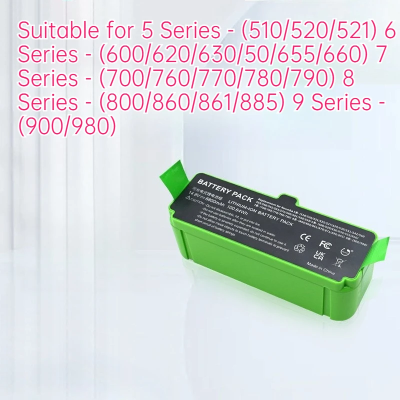 

6800mAh Replacement Battery for IRobot Roomba 600 700 800 900 Series 650 680 770 860 870 880 890 960 Robot Vacuum Cleaner