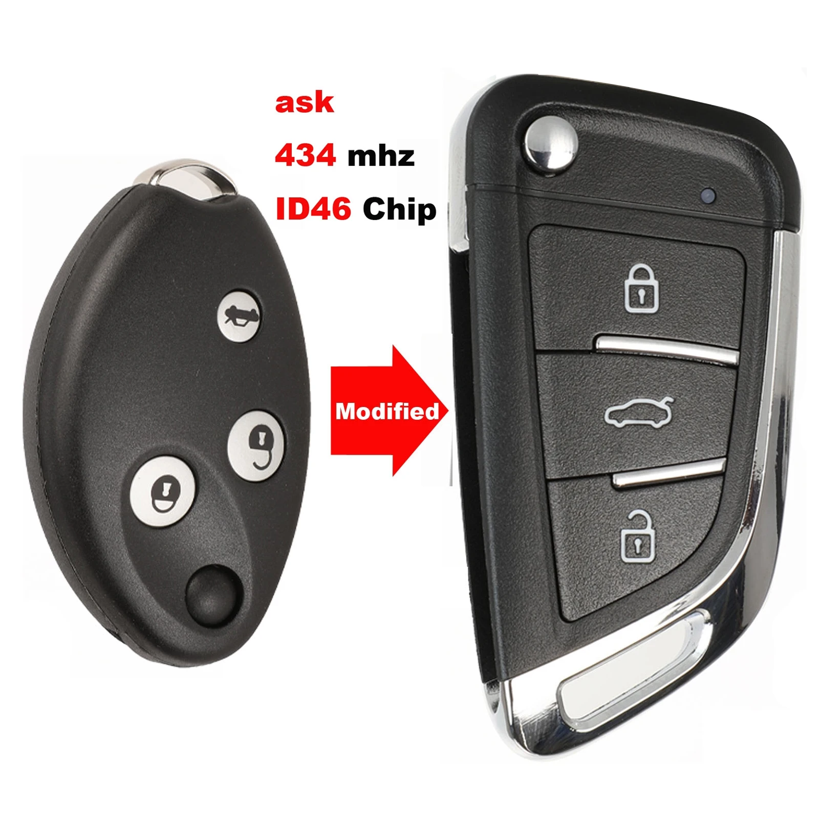 

Новинка: Модифицированный ключ для автомобиля Citroen Senna C3 C5 с дистанционным управлением, электроникой и необработанным лезвием, 433 МГц