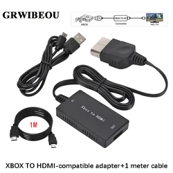 GRWIBEOU adapter kompatybilny z Xbox na HDMI plus kabel kompatybilny z 1m HD ma zastosowanie do oryginalnego Xbox, obsługującego 1080P/720P