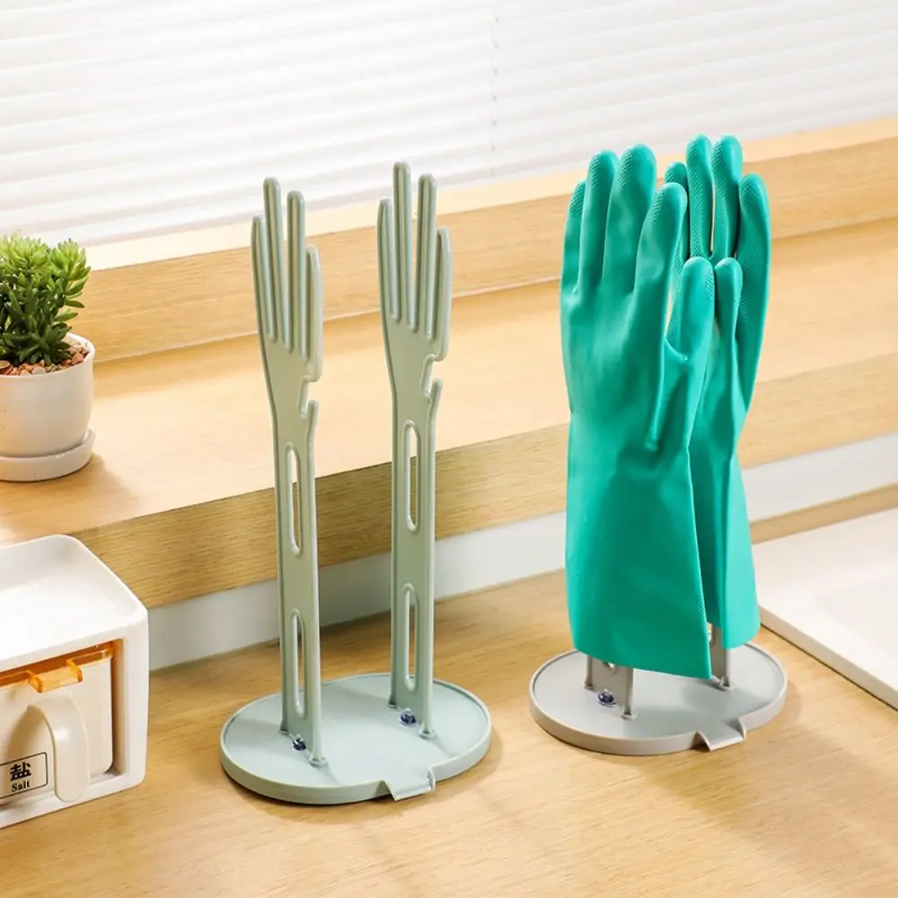 Plastic Rubber Gloves Drying Rack Towel Cloth Storage Detachable Cleaning Gloves Hanger Kitchen Bathroom Organizer