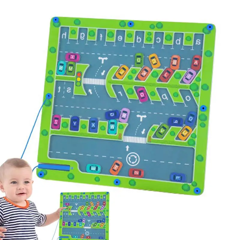 

Magnetic Maze Game Creative Wooden Alphabet Montessori Maze Board Kid Montessori Toys For Boys Girls Kids Children Toddler For