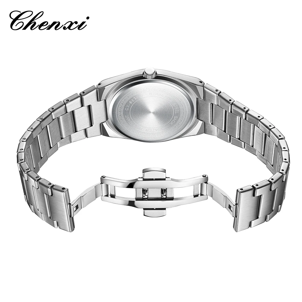 CHENXI Original Quartz Business Watch For Men Calendar Luminous Man Watches High Quality Stainless Steel Date Wristwatches Male