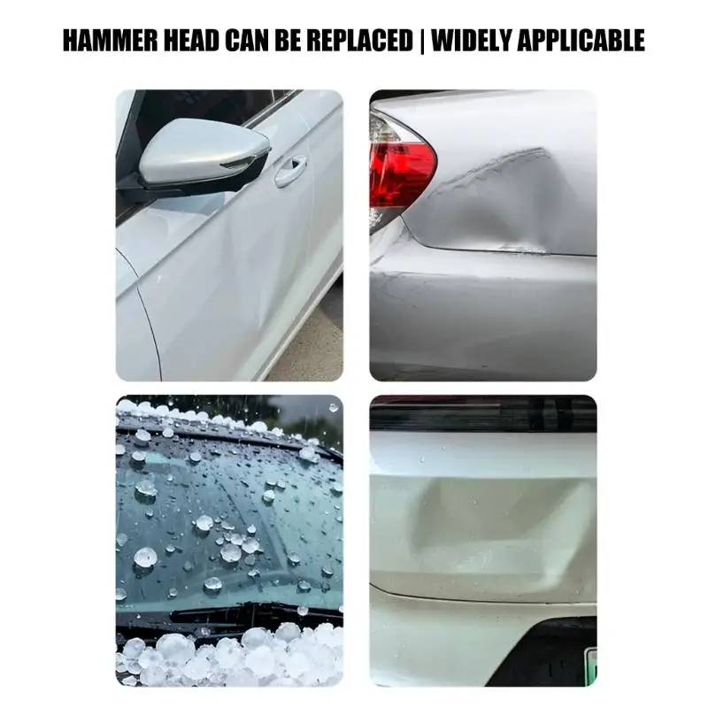 31BC Aluminum Alloy Percussion Leveling Hammer With Carbon Fiber Rod Antislip Car Dents Repair Sheet Metal Restoration Tool