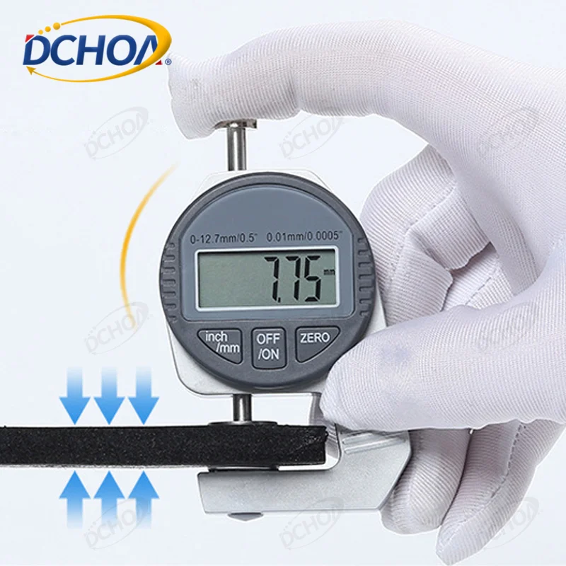 DCHOA 0.001mm Digital Thickness Gauge Micrometer Dial Meter for PPF Plastic Film Leather Paper Precision Measurement Tool