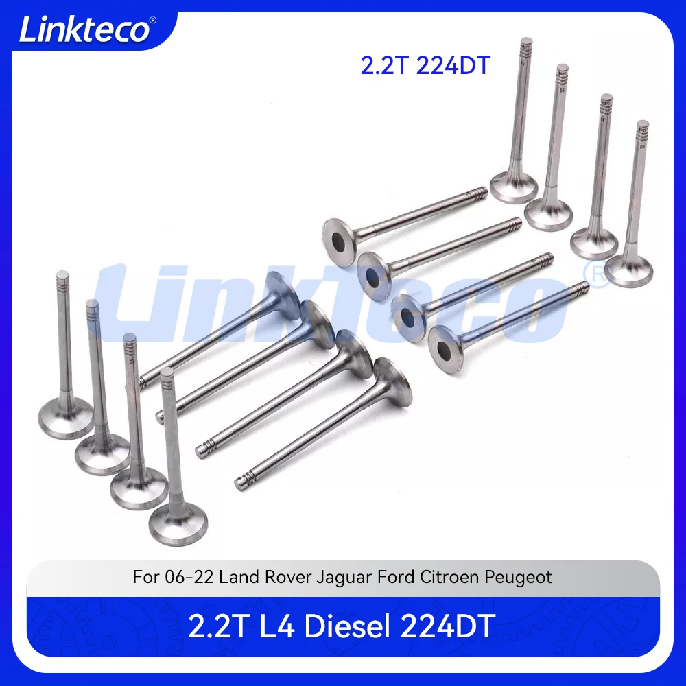 Engine Intake & Exhaust valve Set For 06-22 2.2 T L Diesel 224DT Jaguar XF Land Rover Discovery Sport Ford Citroen Peugeot 2.2T