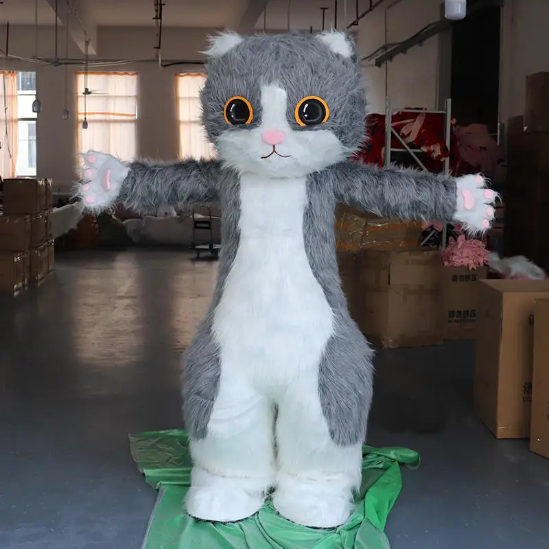 Orange Cat Inflatable Suit Giant Cats Cosplay Mascot Costume For Adult Cartoon Mascotte Performance Party Dress Up Doll Clothing