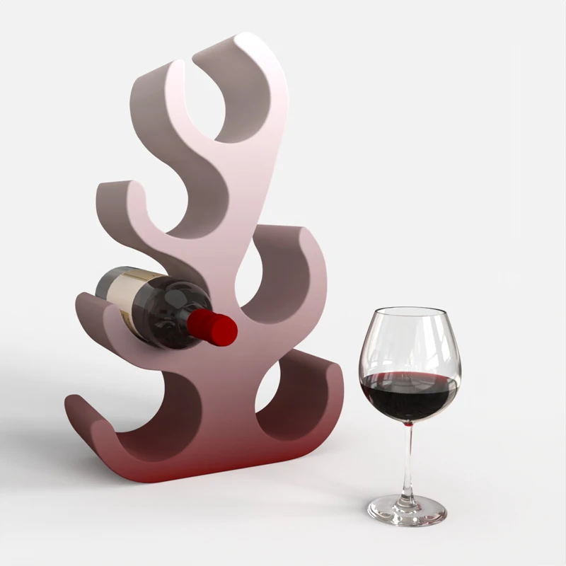 

Red Wine Holder Stand Silicone Mold Concrete Wine Bottle Bracket Support household articles Mold creative design concrete mould