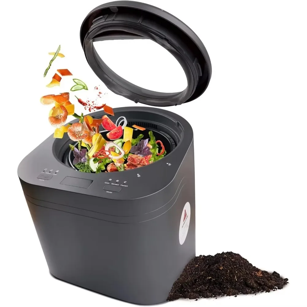 Upgraded Electric Waste Kitchen Composter, 2L Capacity Countertop Composter Indoor Odorless with 2 Detachable Carbon Filter