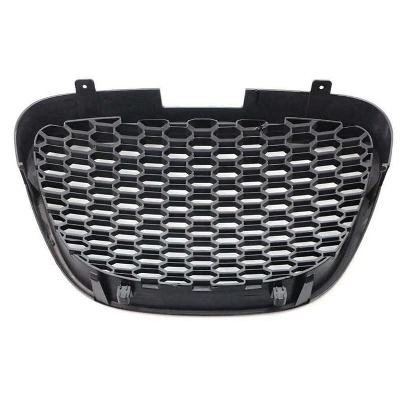 Waben glänzend schwarz Mesh Badgeless Debadged Grill vorne oberen Kühlergrill für Sitz Leon mk2 1 p1 2006-2013 bpppgr36