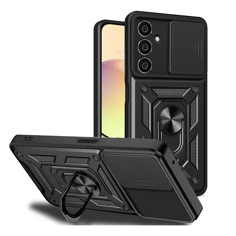 Shockproof Armor Phone Case for Samsung Galaxy A07 A16 A15 A14 A13 A12 A05S A04 A06 4G 5G Car Holder Silicone Soft Cover Cases