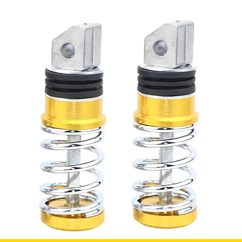 SZCH Spring Loaded Footrest Pegs Reduce Fatigue On Bumpy Roads Universal Fit Design