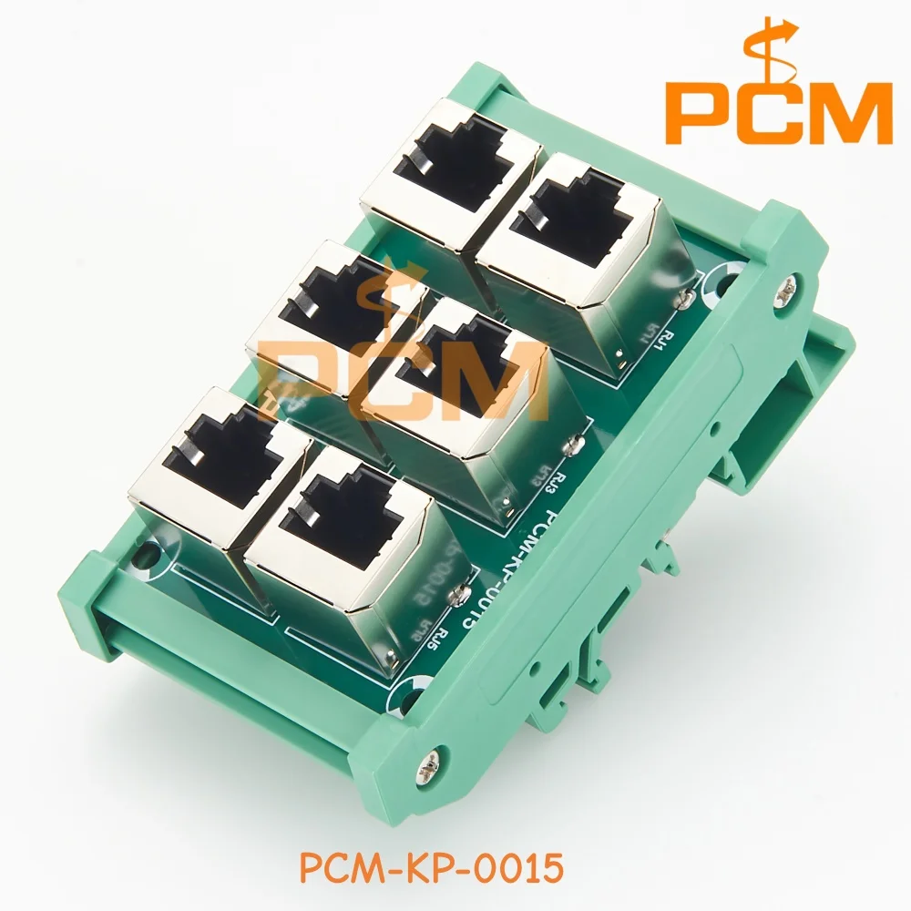 RJ45 8P8C 6 Port Breakout Board Ethernet Network Interface Module for Industrial Automation and Control Systems