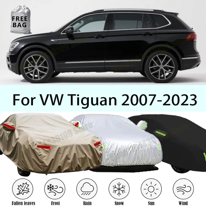For VW Tiguan 2007-2023 2008 2009 Waterproof Car Cover Custom  Duty SUN Waterproof All Weather Protection Outdoor