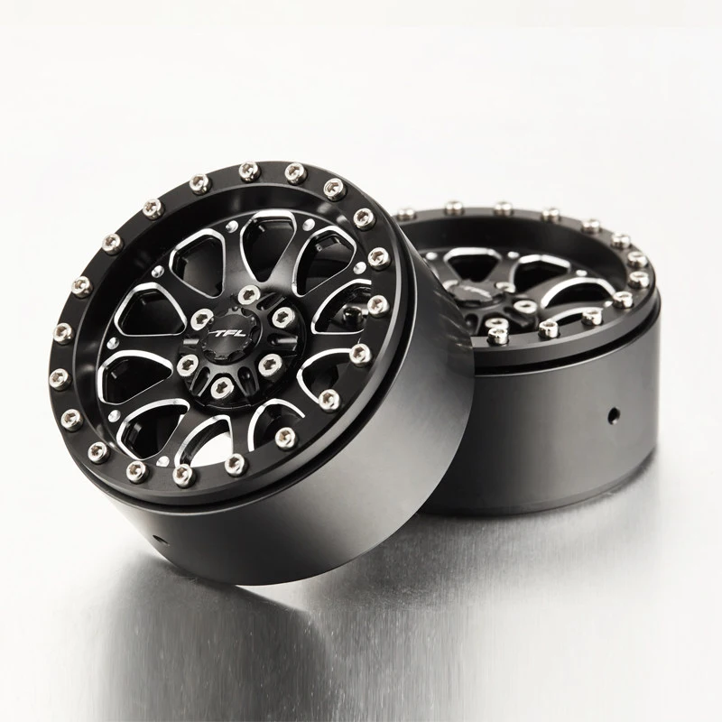 2pcs Simulated Weighted Wheels Hub Aluminum Alloy 10-spoke Style Wheels Hub for 1/10 RC Crawler Car Traxxas SCX10 TRX4 RC4WD DIY