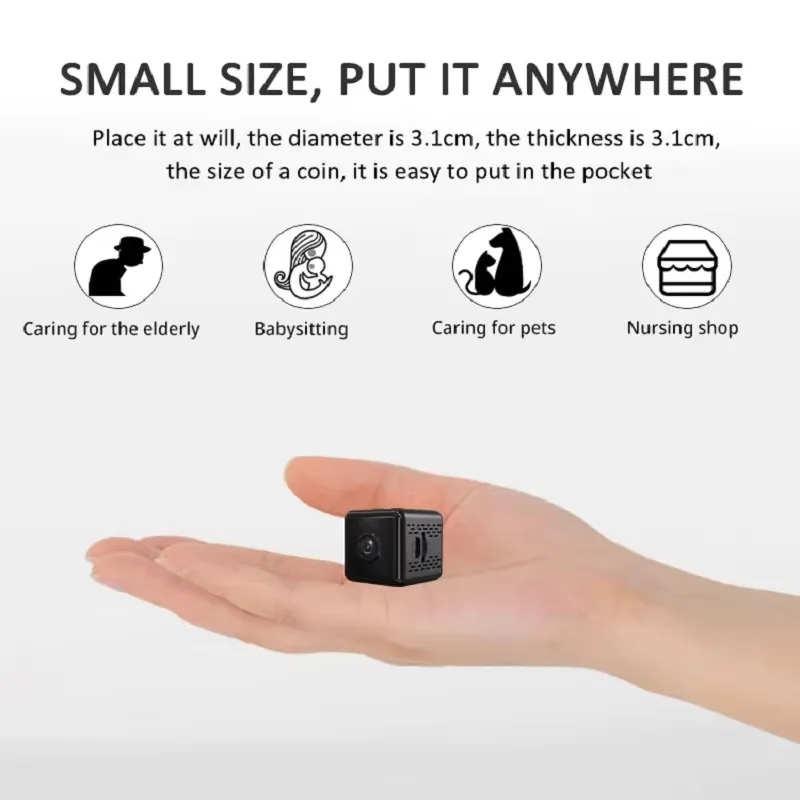 X6D المراقبة عن بعد الاستعداد الطويل واي فاي هوت سبوت خفيفة الوزن مرنة 1080P 4K الترا HD 150 درجة زاوية واسعة كاميرا صغيرة #2