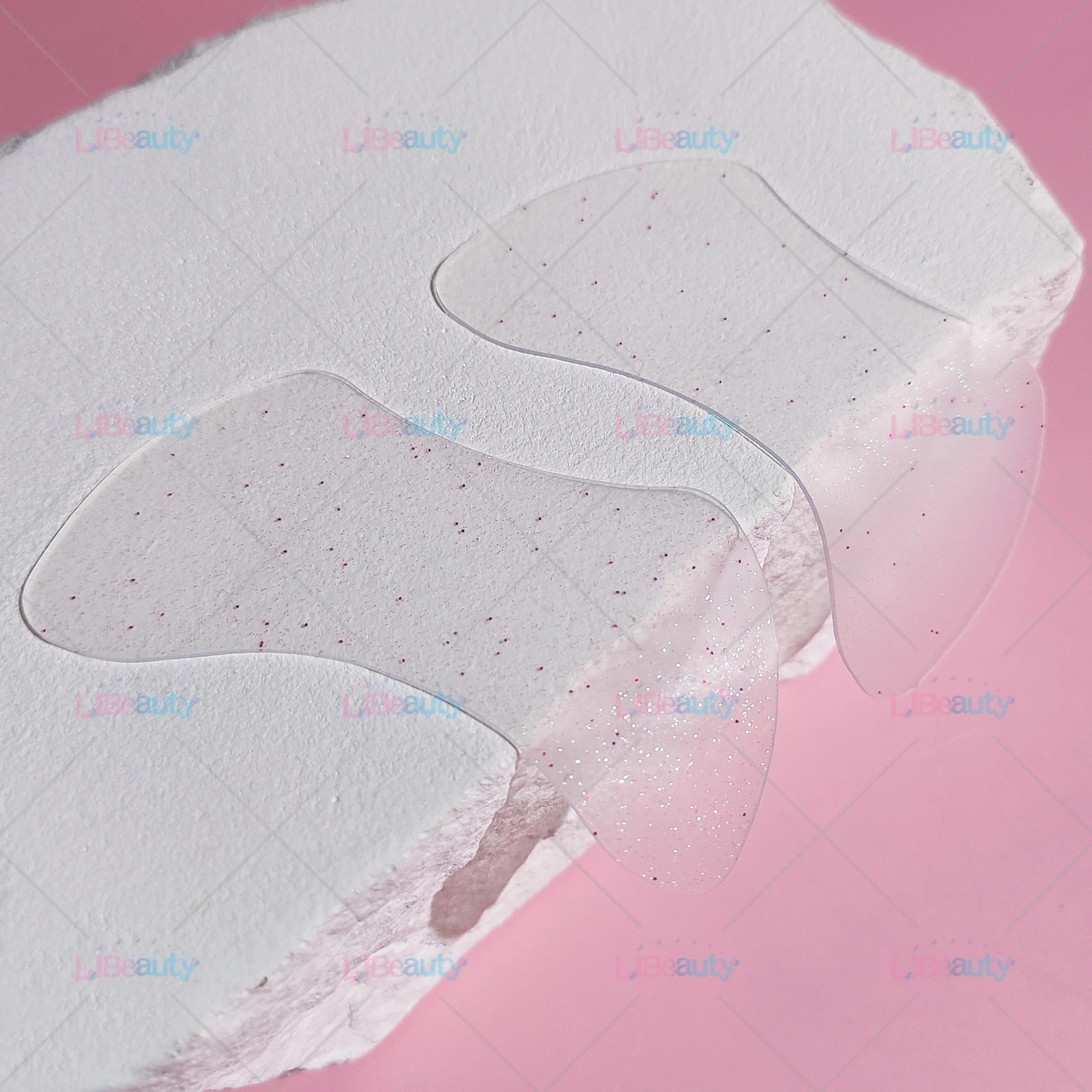 Libeauty Reusable 1 Pair Eye Pads Silicone Stripe Lash Lift Pads Eyelash Extension Super Sticky Under Eye Gel Patch Makeup Tools