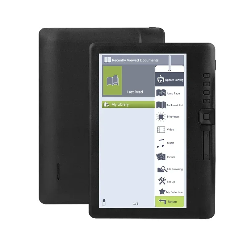 7 Inches Portable E-Book Reader Colorful Screen Supports Memory Card Digital Book E-Book Reader for Study Gift