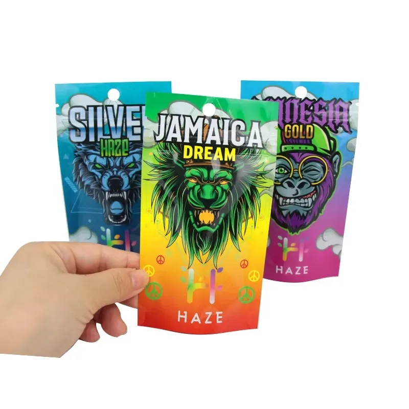 Colorful Smell-Proof Ziplock Stand Pouch | Custom Printed Recycled Material Food-Grade Packaging for Pet Food & Candy