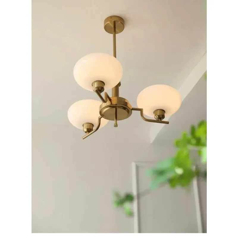 2026 French Vintage Bauhaus Living Room Chandelier, Vintage Solid Wood Nordic Master Bedroom, Dining Room, Study Lighting Fixtur