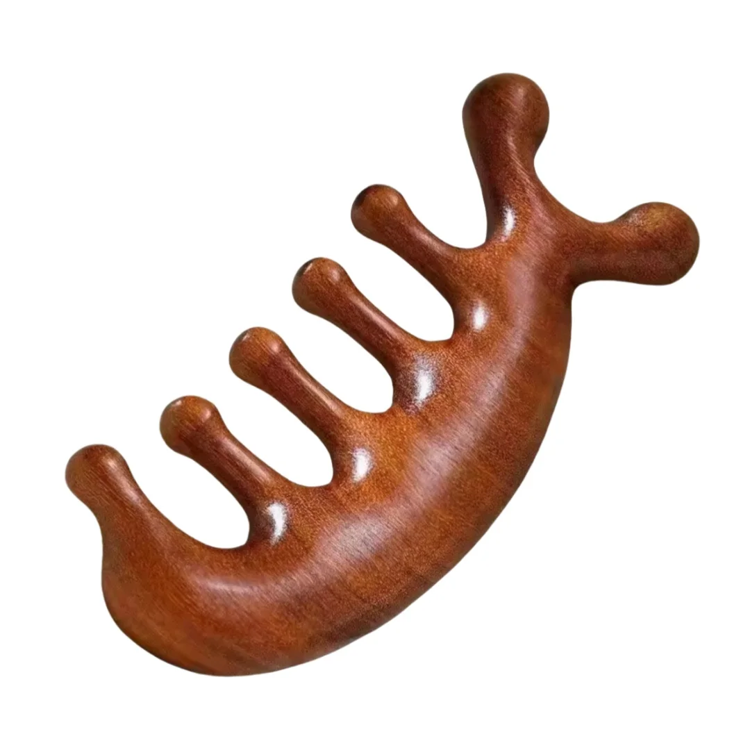 

7-зубная массажная расческа в форме дельфина, массажер Гуа Ша для кожи головы, скребковый массажер для лица, расческа-меридиан, расческа для релаксации, массажная расческа