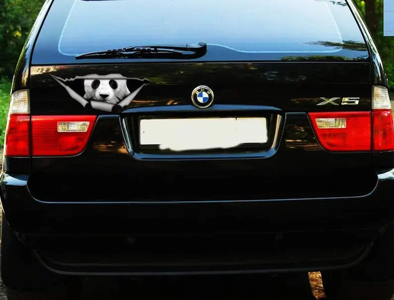 Panda car decal, Panda magnet, car sticker, panda sticker , funny decal