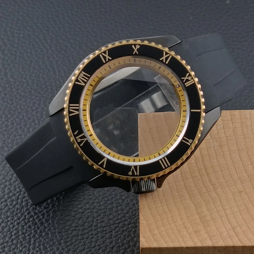 High quality 40.5mm  case sapphire glass waterproof suitable for NH35 movement watch replacement parts