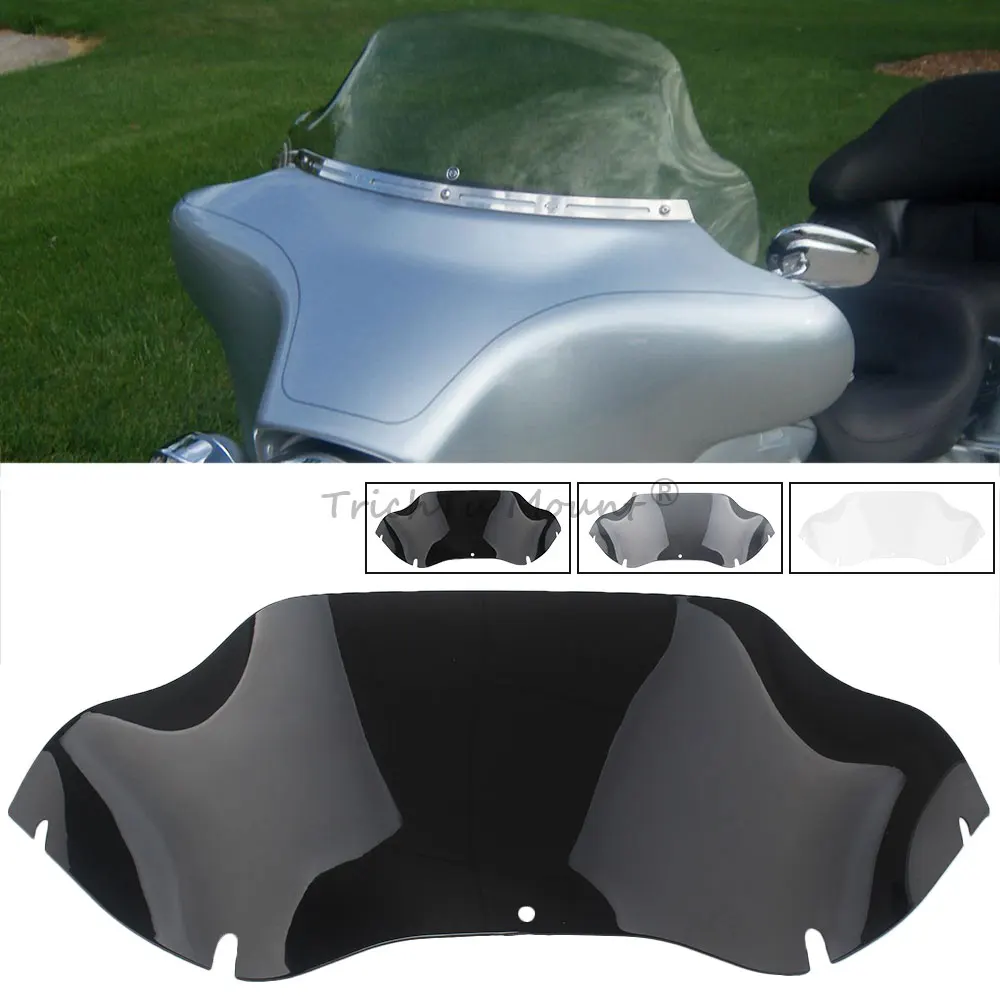 ملحقات الدراجات النارية 9.5 بوصة هدية الزجاج الأمامي منحرف الرياح دخان/واضح لدراجة Harley Road Glide FLTR FLTRX 1998-2013 #5