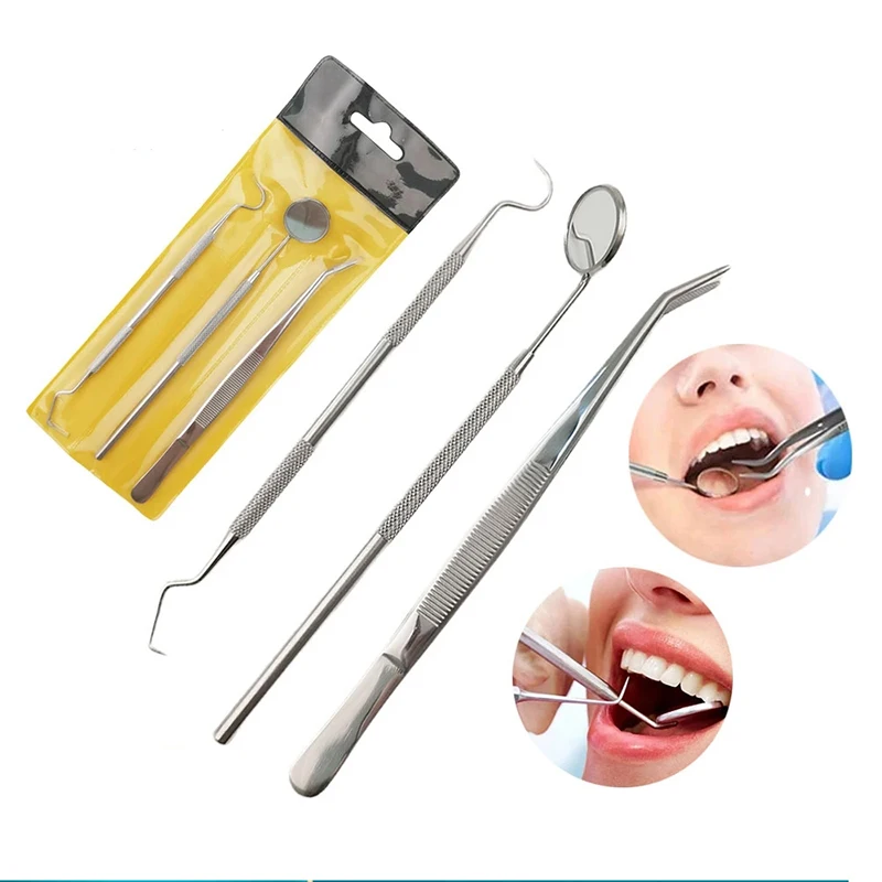Dental Tools Mouth Mirror Kit Dentists Pick Oral Care Kit Plaque Tartar Remover Scaler Probe Dentist Tools Dentistry Instrument
