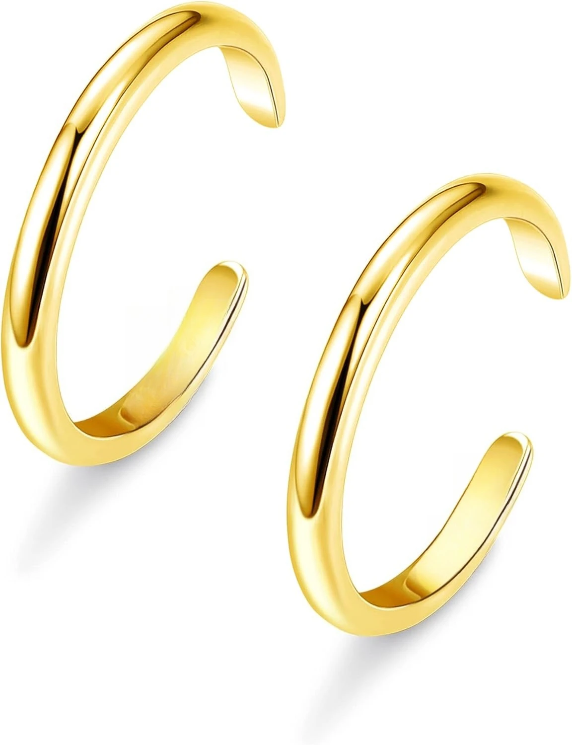 14K Gold Plated Toe Rings Adjustable Toe Ring for Women Non Tarnish Open Band Toe Ring Summer Beach Foot Jewelry Gifts