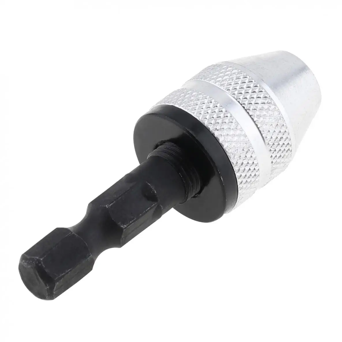 0.3-3.6mm Twist Drill Chuck Screwdriver Impact Driver Adapter with 1/4 Hex Shank and Three Claw for Electric Grinder