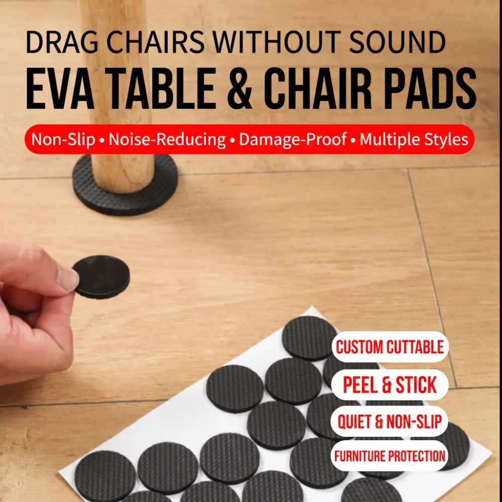 12/30pcs Noise-Reducing Chair Leg Covers, Anti-Slip Furniture Foot Pads, Silent Shock-Absorbing Pads for Tables and Chairs Set
