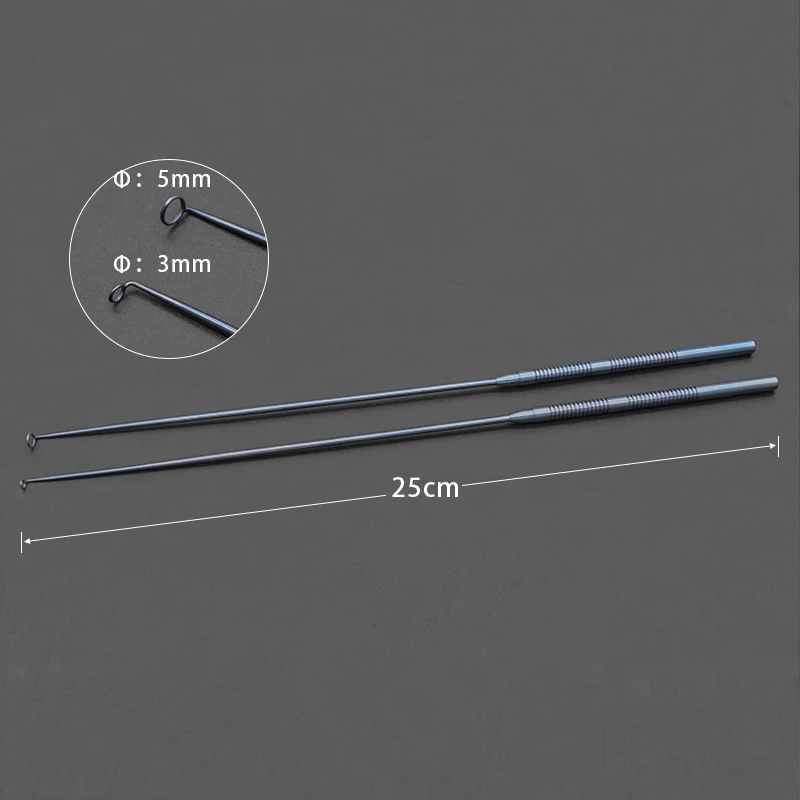 Pistola de aleación de titanio para Micropituitary Curette, pelacables, recto, en miniatura