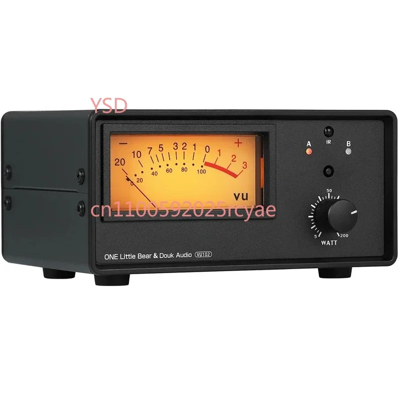 VU102 2 in 1 out 1 in 2 out Power Amplifier Speaker Switcher Audio Distributor Retro VU Level Meter Remote Control