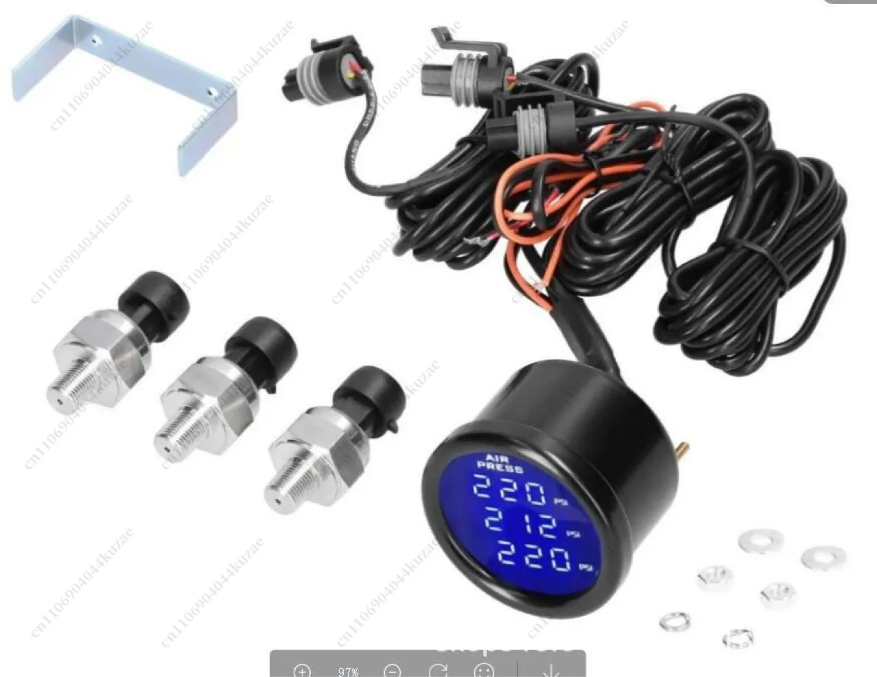 Modified 1/8 Digital Triple-Screen Dashboard with Blue Light Barometer Supply