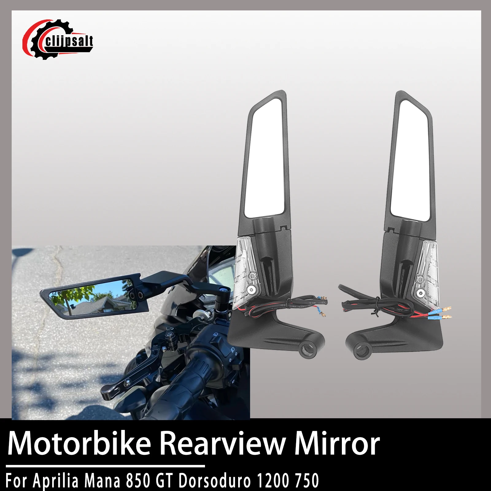 

Universal Motorcycle Mirror Wind Wing side Rearview Reversing mirror Accesorios For Aprilia MANA 850 GT DORSODURO 1200 750