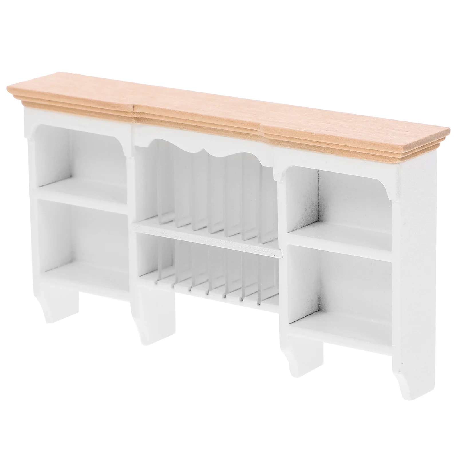 Estante para casa, muñecas de juguete en miniatura, muebles, gabinete de pared, modelo de cocina de madera encantador