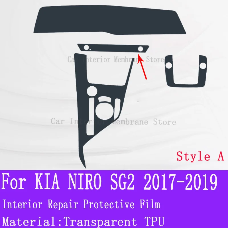 

For KIA NIRO SG2 2022 2023 Gearbox Panel Navigation Screen Automotive Interior TPU Protective Film Cover Anti-Scratch