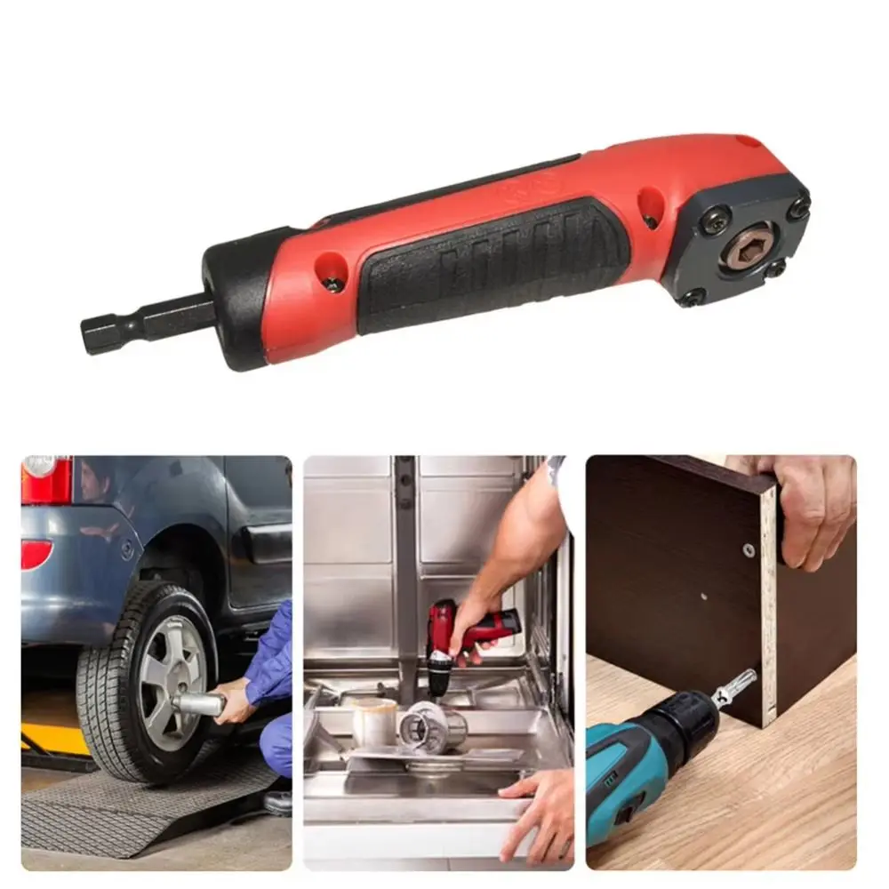 

Upgrade Right Angle Extension Driver Bend 90 Degrees Rotate Left and Right Magnetic Socket Holder Manual Tool Blue and Orange