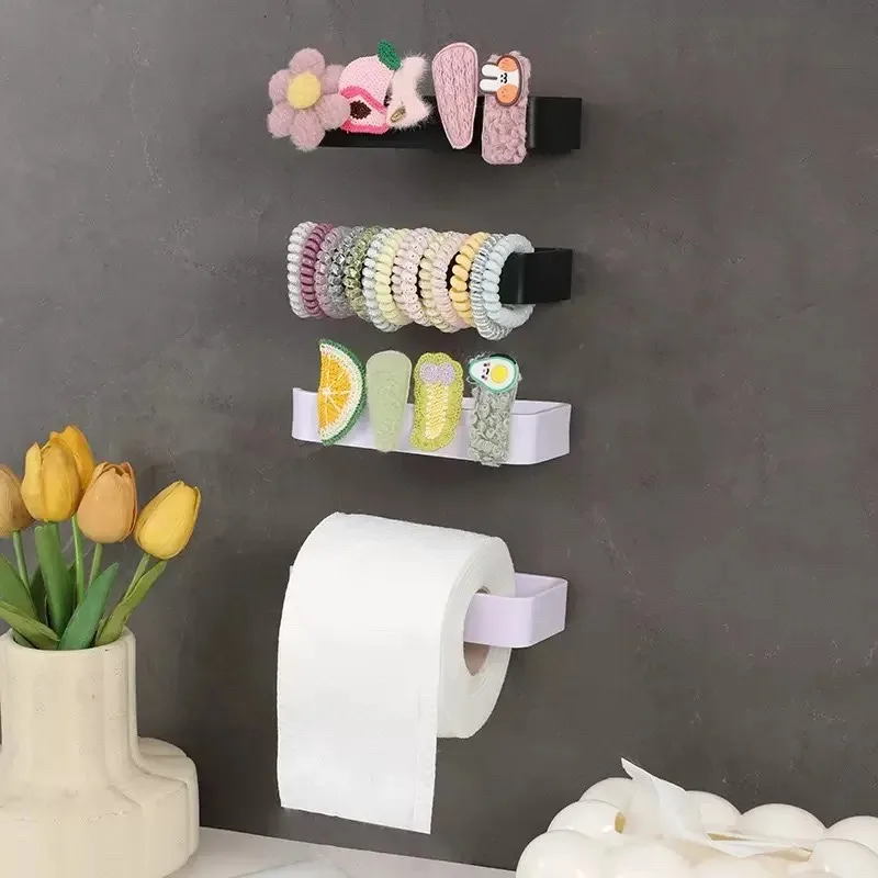 Adhesive Toilet Paper Holder Kitchen Roll Towel Rack Napkin Dispenser Absorbent Stand Tissue Hanger Bathroom Accessories