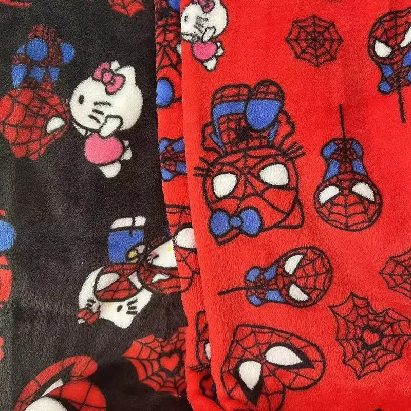 لطيف مرحبا كيتي الفانيلا بيجامة السراويل فضفاضة تناسب ملابس خاصة الكرتون طباعة صالة ارتداء ملابس نوم المنزل هدايا مريحة عنبر