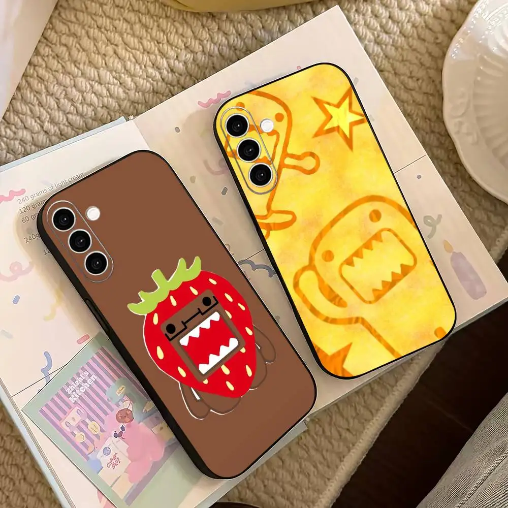 

Cute Domo-kun Phone Case For Samsung Galaxy A73,A72,A71,A70,A53,A52,A51,Others Soft Black Cover