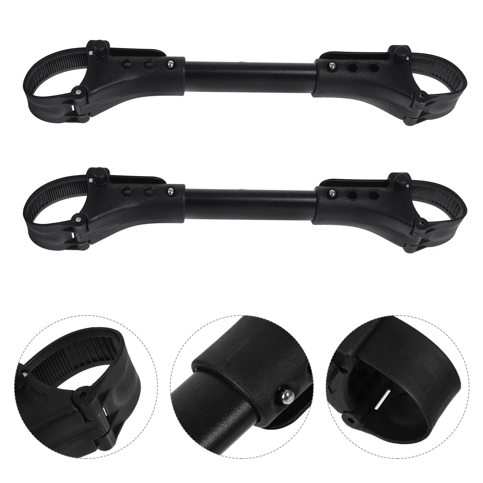

2pcs Baby Stroller Connector Black Lightweight Durable Aluminum Material Toddler Cart Component Outdoor