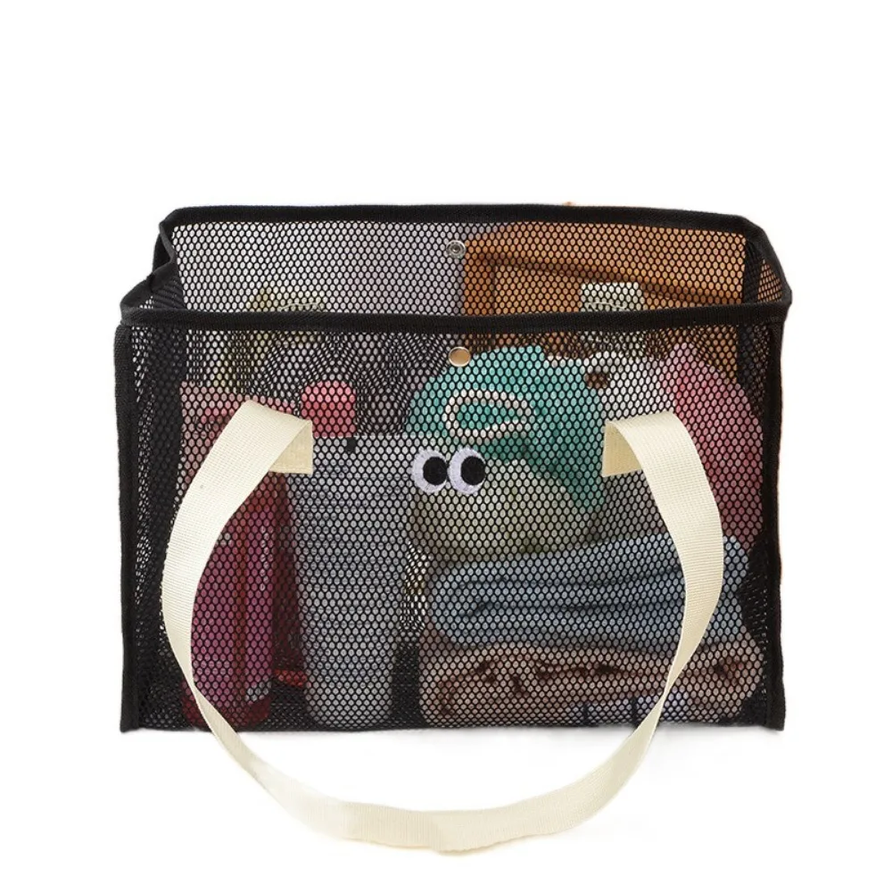 

Пляжная сетчатая сумка большой емкости с большими глазами и ручкой, складные сумки для покупок с героями мультфильмов, многоразовая милая сумка для плавания, дорожная сумка